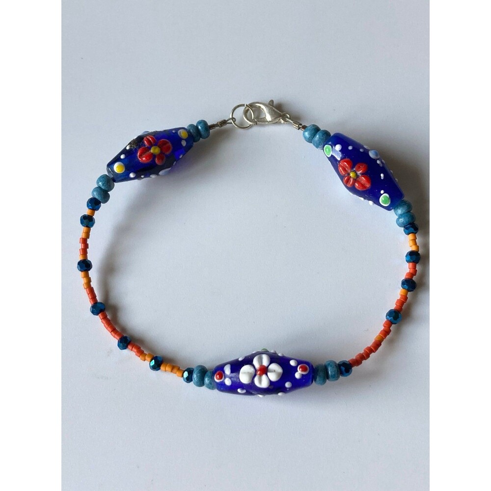 Lampwork glass beads Bracelet